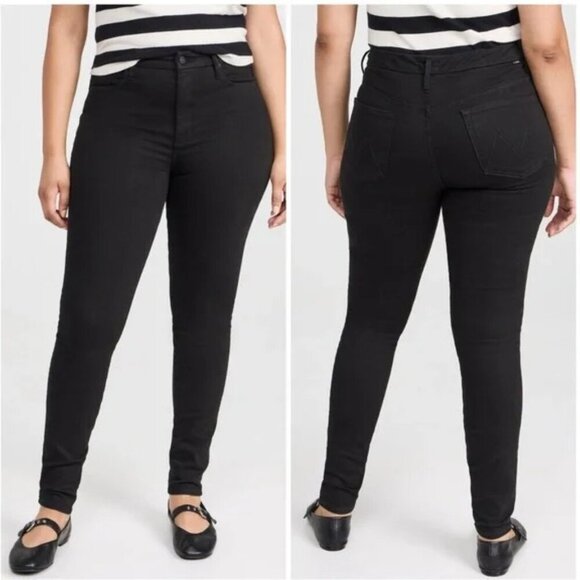 Mother High Waisted Looker Skimp Jeans Black Lasting Impression Size 34 - Picture 1 of 14